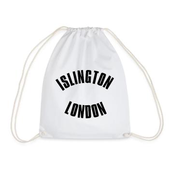 Islington London Arc Logo - Drawstring Bag - white - Front