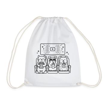 Art de ligne cinéma Cats - Sac de sport léger - blanc - Devant