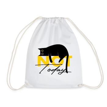 Chat Pas Aujourd’Hui Drôle Dire - Sac de sport léger - blanc - Devant