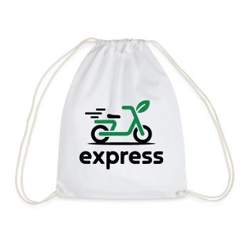Eco Express Leaf Roller Logo - Turnbeutel - Weiß - Vorne