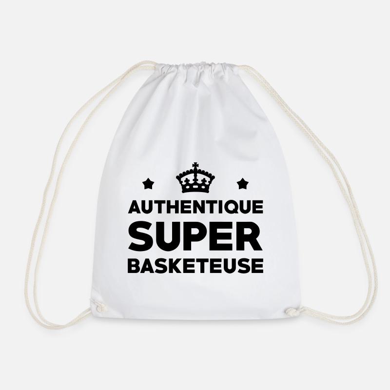 Authentic Super Basketball Player - Drawstring Bag - white