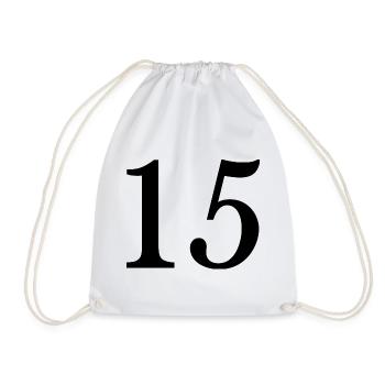 15. 15 ANS. 15e ANNIVERSAIRE. ANNIVERSAIRE 15 ANS. - Sac de sport léger - blanc - Devant