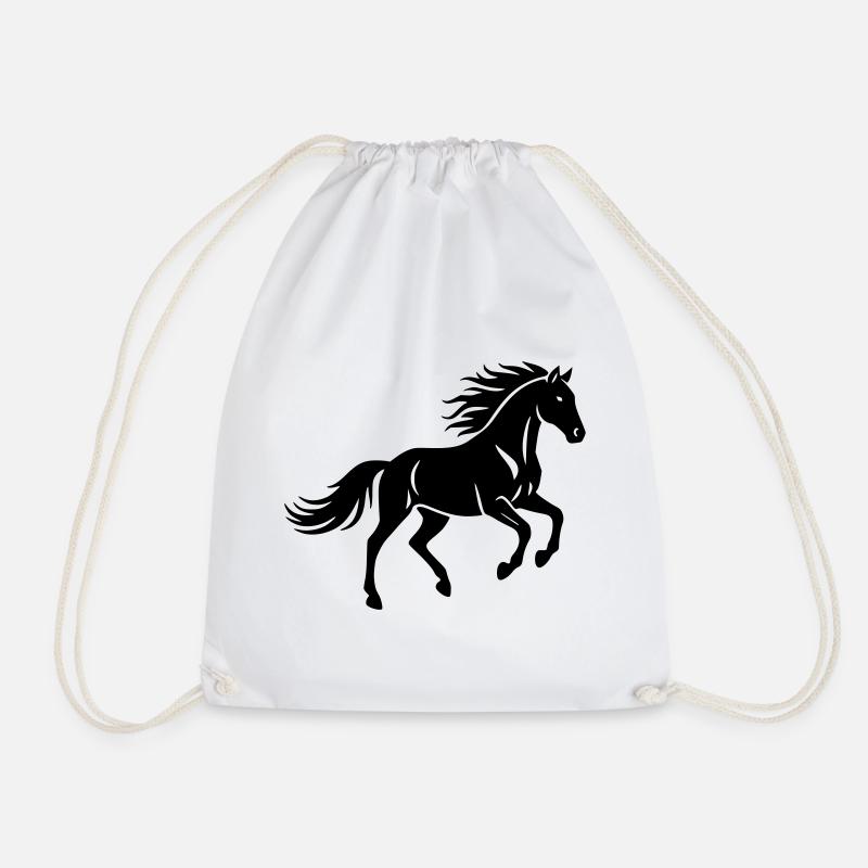 cheval - Sac de sport léger - blanc