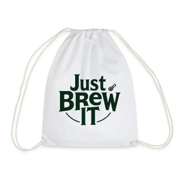 Just Brew It Logo Tee - Turnbeutel - Weiß - Vorne