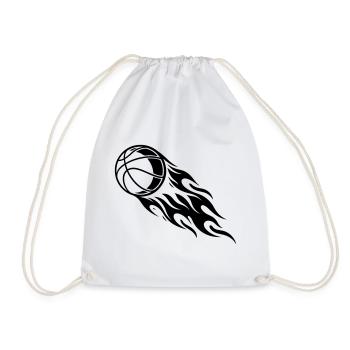 Basketball Fire - Drawstring Bag - white - Front