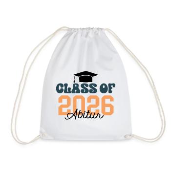 Class Of 2026 Outfit Abi 26 Abitur Hut Abschluss - Turnbeutel - Weiß - Vorne
