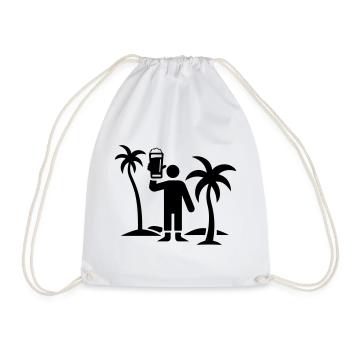 Party Vacation Island Beer - Drawstring Bag - white - Front