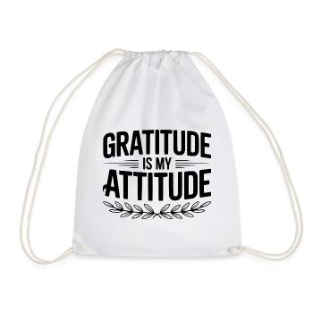 La gratitude est mon attitude - Sac de sport léger - blanc - Devant