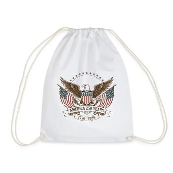 Amerika 250 Jahre 1776–2026 Vintage Patriotic Eagl - Turnbeutel - Weiß - Vorne