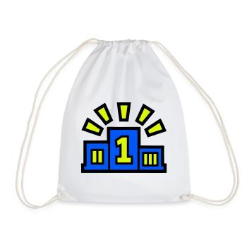 Winner Podium Place 1 Champion - Drawstring Bag - white - Front