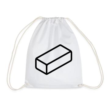 brick - Drawstring Bag - white - Front