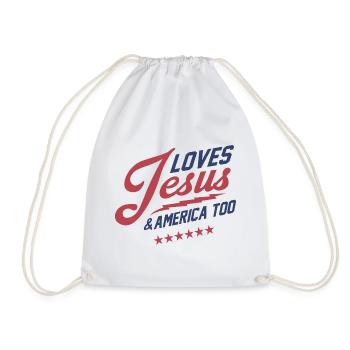 J’aime aussi Jésus et l’Amérique - Sac de sport léger - blanc - Devant