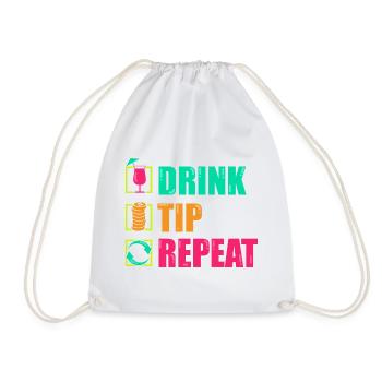 waiter bartender bartender bartender barchef - Drawstring Bag - white - Front