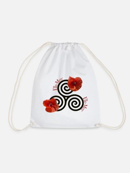 Celtic Mohn - Turnbeutel - Weiß