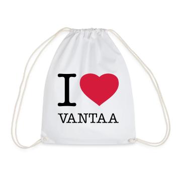 I LOVE VANTAA Finland - Drawstring Bag - white - Front