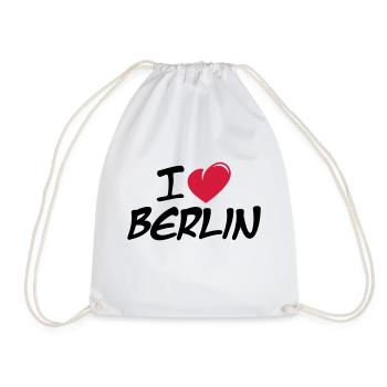 I love Berlin / Ich liebe Berlin - Sac de sport léger - blanc - Devant