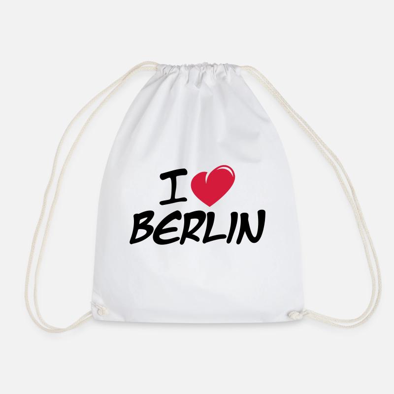 I love Berlin / Ich liebe Berlin - Turnbeutel - Weiß