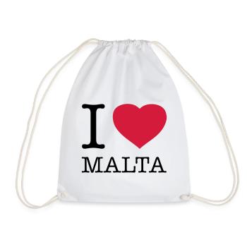 I LOVE MALTA - Sac de sport léger - blanc - Devant