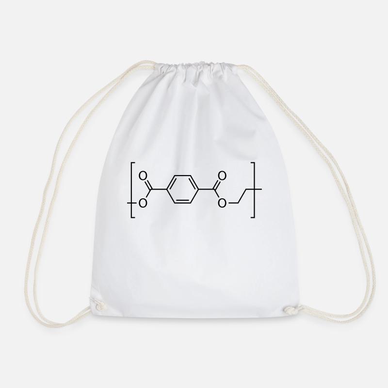 Polyethylenterephthalat (PET) -Molekül. - Turnbeutel - Weiß