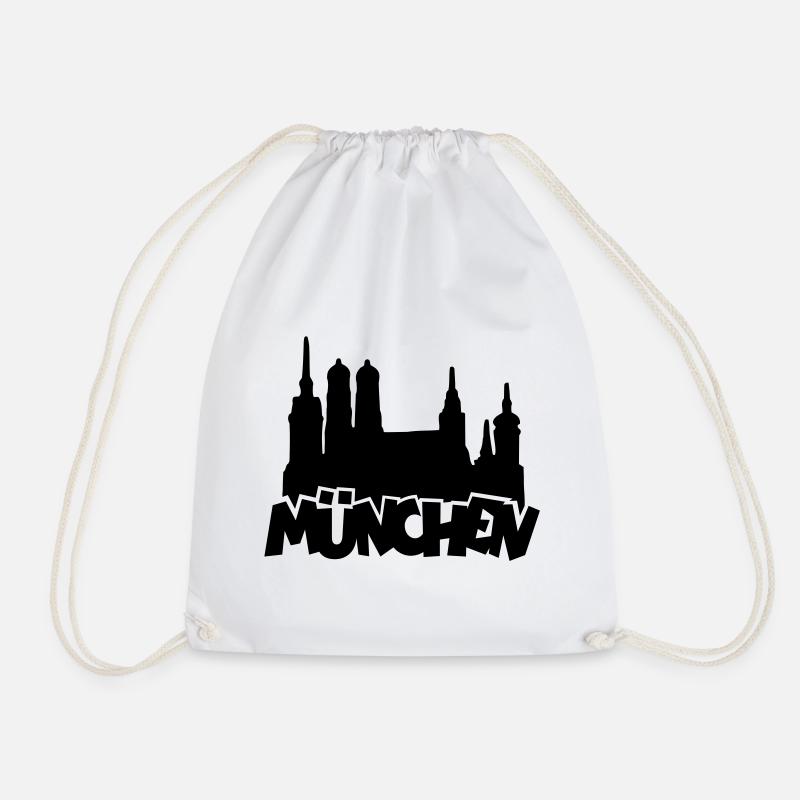 München Skyline - Turnbeutel - Weiß