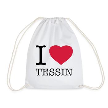 I LOVE TESSIN - Turnbeutel - Weiß - Vorne