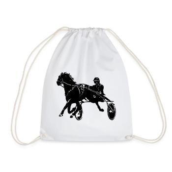 Trotting trotters - Drawstring Bag - white - Front
