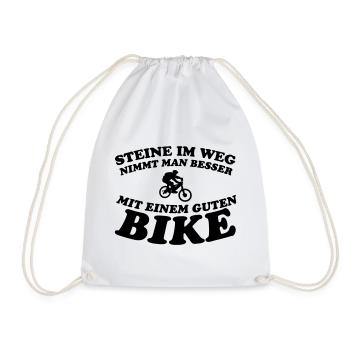 Steine Bike - Turnbeutel - Weiß - Vorne