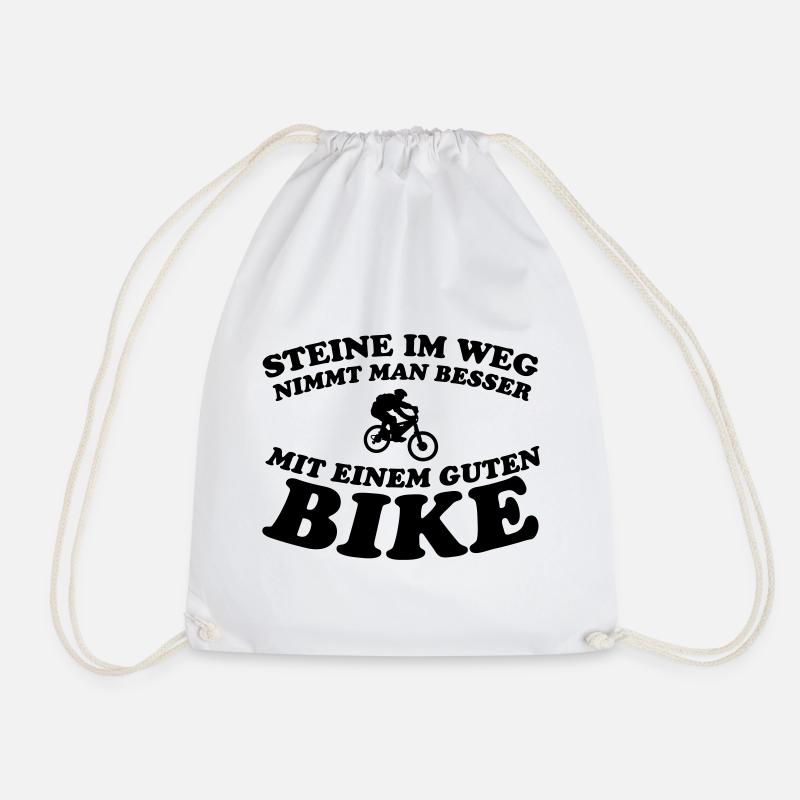 Steine Bike - Turnbeutel - Weiß