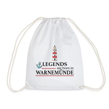 Tolles Design von Warnemünde - Turnbeutel - Weiß - Vorne