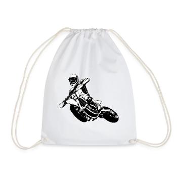 Supermoto - Supermotard - Drawstring Bag - white - Front