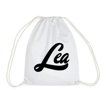 Lea Name Abstract Color Explosion Art Design - Drawstring Bag - white - Front