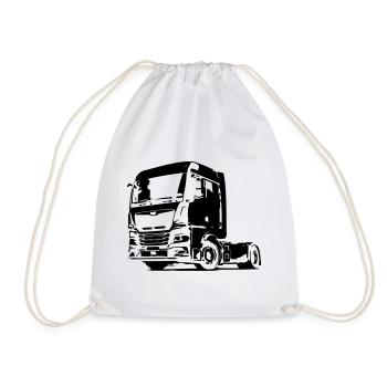 Deutscher LKW - Turnbeutel - Weiß - Vorne