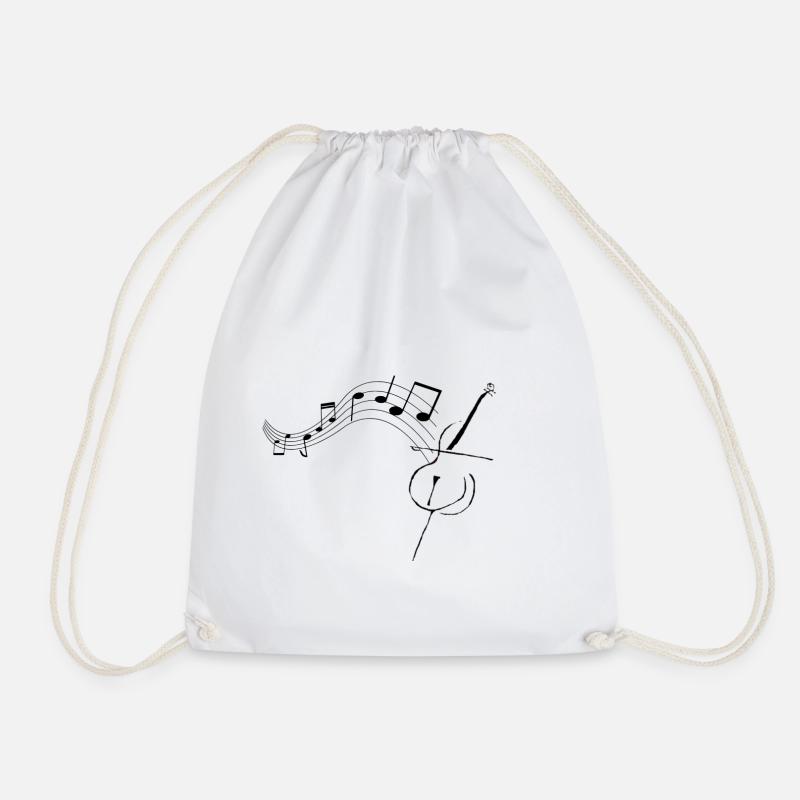 Violoncelle avec notes1 - Sac de sport léger - blanc
