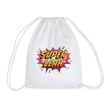 Super Leah - Drawstring Bag - white - Front