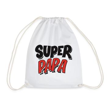 Design BD : 'Super Papa' en Bulle Comic - Sac de sport léger - blanc - Devant