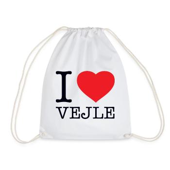 I LOVE VEJLE - Turnbeutel - Weiß - Vorne