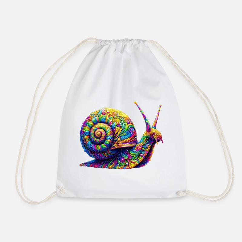 Schnecke - Turnbeutel - Weiß