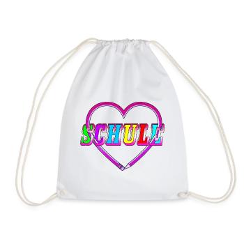 Crayon Coeur École Police Rose École Débutants - Sac de sport léger - blanc - Devant