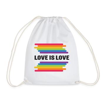 Mois de la fierté LGBT - Love is Love - Sac de sport léger - blanc - Devant