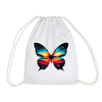 Schmetterling - Turnbeutel - Weiß - Vorne