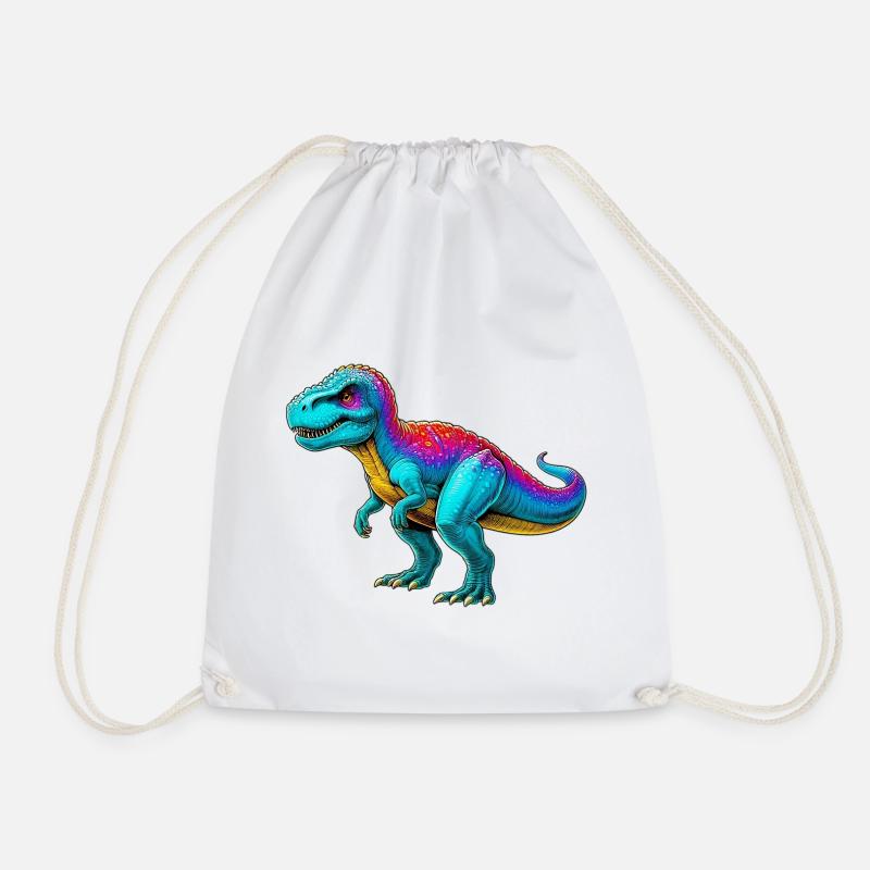 Dinosaurier - Turnbeutel - Weiß