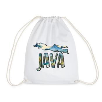 Carte aquarelle Java - Sac de sport léger - blanc - Devant