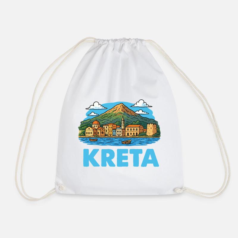 Kreta Insel - Turnbeutel - Weiß