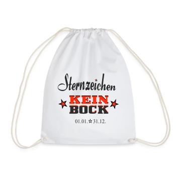 Asterisk Kein Bock Annual Calendar - Drawstring Bag - white - Front