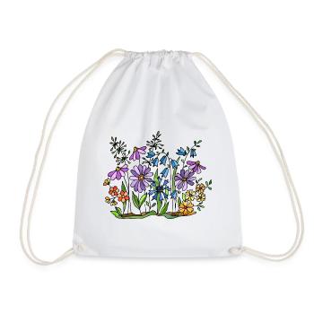 Fleur - Sac de sport léger - blanc - Devant