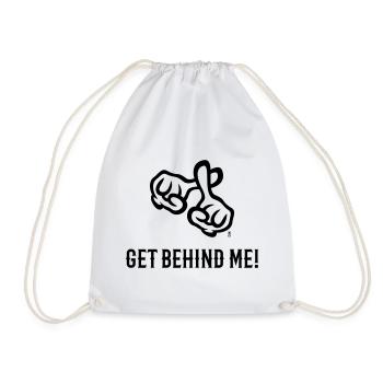 Mettez-vous derrière moi ! (Croix / Bible / Religion / 1C) - Sac de sport léger - blanc - Devant
