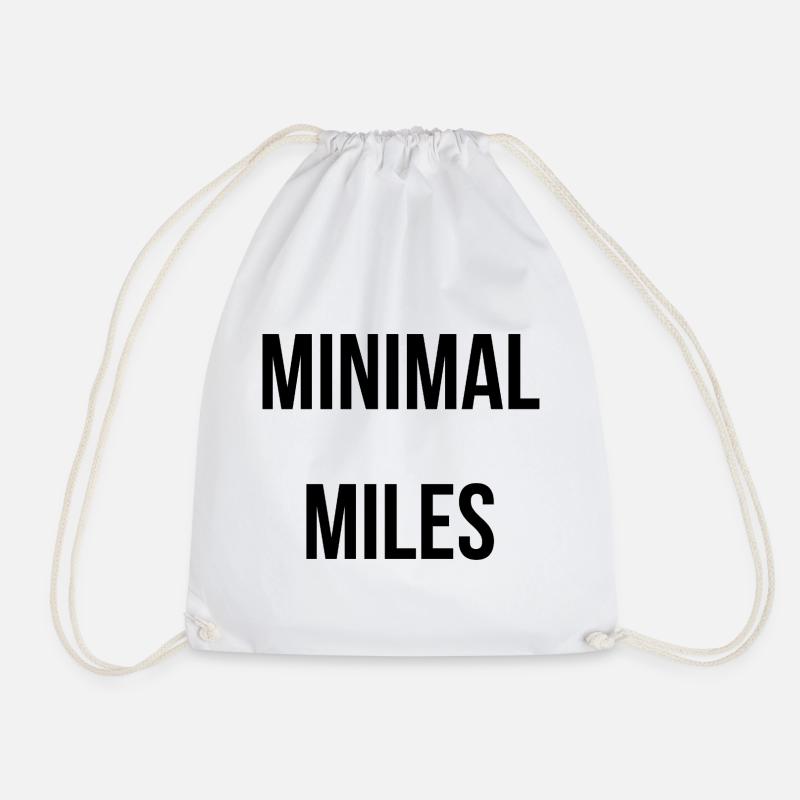 Minimal Miles – Abenteuer Shirt - Turnbeutel - Weiß