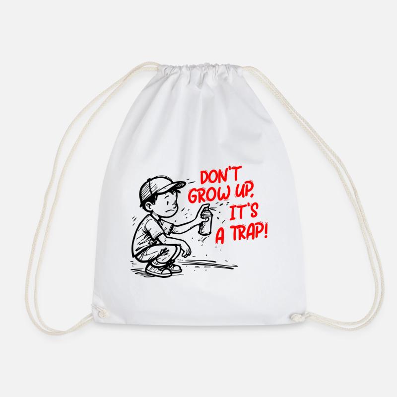 It's a trick - Drawstring Bag - white