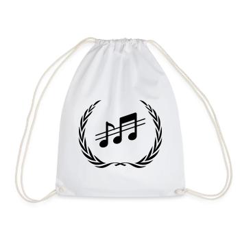 Couronne de notes de musique - Sac de sport léger - blanc - Devant