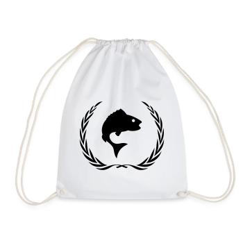 Couronne de symbole de poisson - Sac de sport léger - blanc - Devant